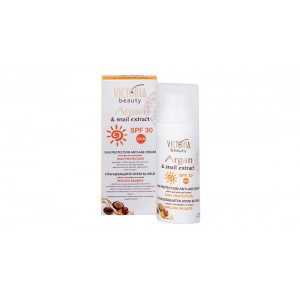 Слънцезащитен крем за лице против бръчки с арганово масло SPF30 Argan - Victoria Beauty